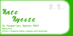 mate nyeste business card