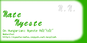 mate nyeste business card